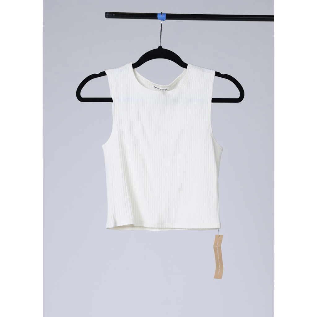 Reformation White Women’s Ribbed Tank Top